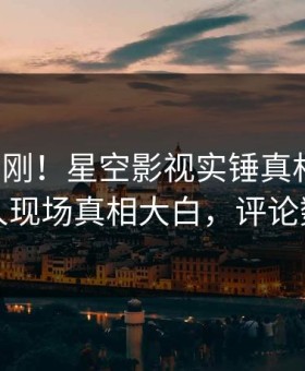今晨刚刚！星空影视实锤真相事件，圈内人现场真相大白，评论数破万