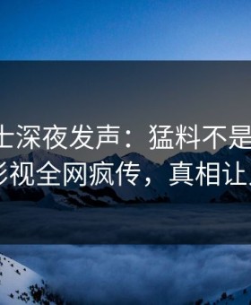 业内人士深夜发声：猛料不是我干的！星空影视全网疯传，真相让人瞠目